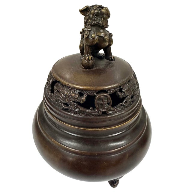Mid-20th Century Chinese Bronze Tripod Incense Burner (Censer) For Sale - Image 14 of 16