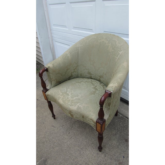 Traditional 1980s Hickory Chair Designer Club Mahogany Chair For Sale - Image 3 of 9
