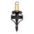 Late 19th Century Forged Iron Sconce With Scalloped Bobeche For Sale