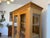 Beige Art Nouveau Farmhouse Display Cabinet in Natural Wood For Sale - Image 8 of 15