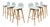 Danish Iskos-Berlin for Muuto Blue Leather Fiber Bar Stools Wood Base - Set of 6 For Sale