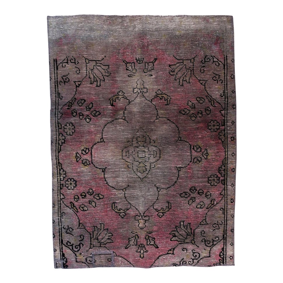 1940s, Vintage Turkish Anatolian Fragment Rug 2'11