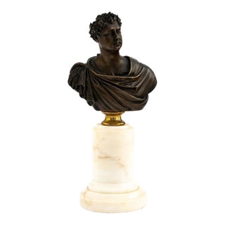19th Century Bronze & Marble Coronation Bust of George IV For Sale