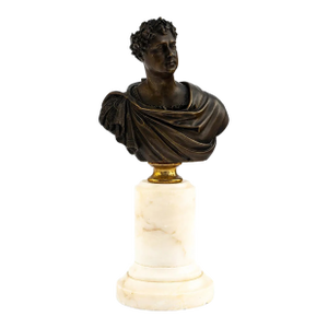 19th Century Bronze & Marble Coronation Bust of George IV