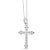 Contemporary .925 Sterling Silver 1/4 Cttw Prong Set Round-Cut Diamond Cross 18" Pendant Necklace - For Sale - Image 3 of 7