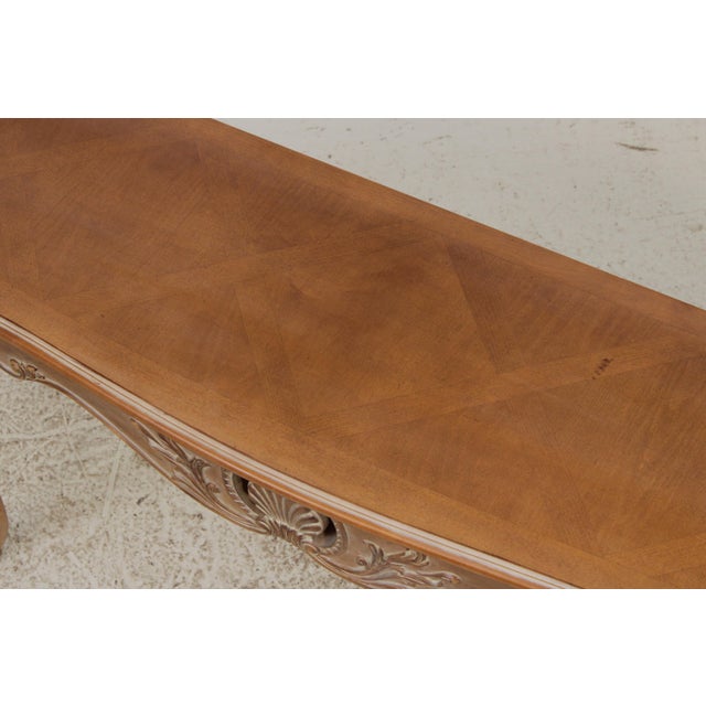 Brown Ethan Allen Legacy French Provincial Console Table For Sale - Image 8 of 14