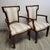 Wood Pair - Federal Style Mahogany Accent Chairs With Stripped Upholstery, Early 20th Century For Sale - Image 7 of 7