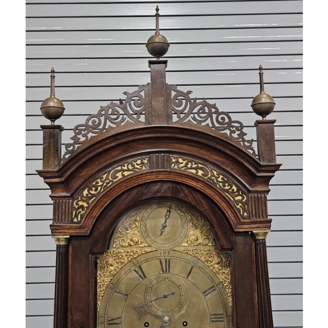 Famous English Mahogany Tall Case Clock Made by Samuel Toulmin London Circa 1770 For Sale In Cleveland - Image 6 of 16
