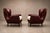 Pair of Brazilian Modernist Armchairs in Hardwood, Burgundy Leather & Bouclé by Carlo Hauner, Brazil, 1950s - Lot 466B For Sale - Image 14 of 18