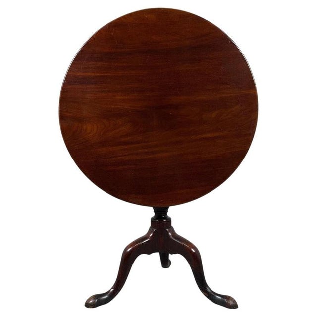 2000 - 2009 18th Century Georgian English Mahogany Tilt-Top Table For Sale - Image 5 of 5