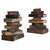 Sold and priced individually. A trompe-loeil of stacked books, this 1970s end table, attributed to American maker...
