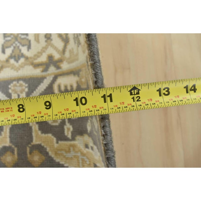 Oushak Rug 3’1” X 5’1” Gray Wool Tribal Hand-Knotted Oriental Carpet For Sale - Image 10 of 12