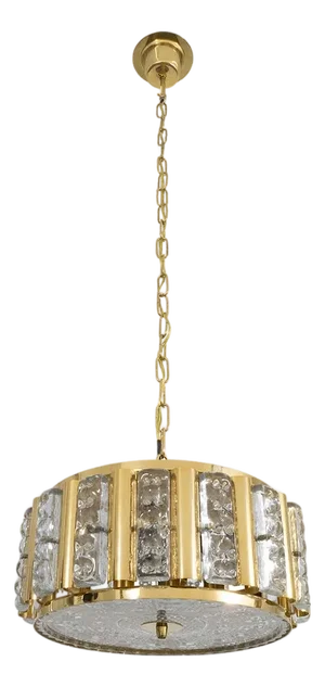 Brass and molded glass pendant by Carl Fagerlund