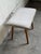 Mid-Century Modern Vintage Danish Mid Century Modern Teak Vanity Stool Ottoman For Sale - Image 3 of 9