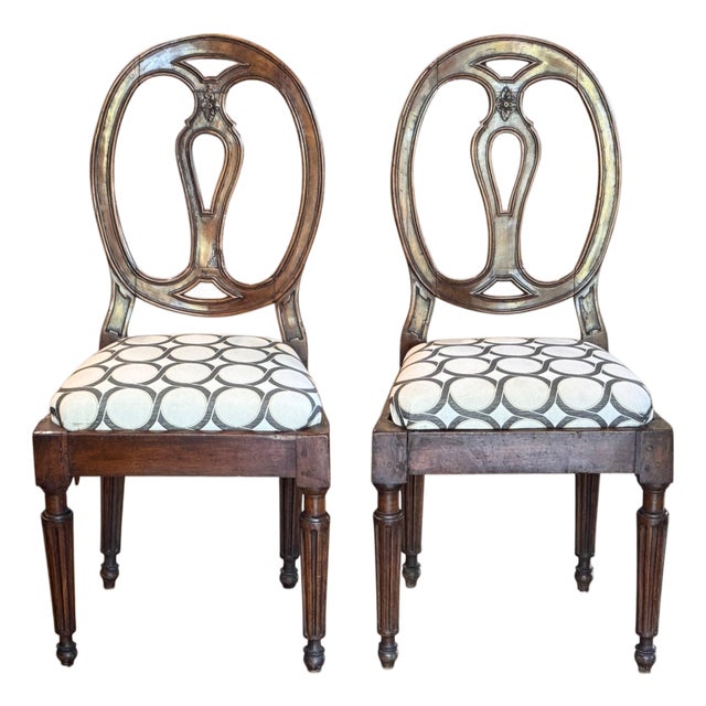 18th Century Pair of Italian Side Chairs For Sale