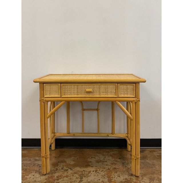 Vintage Bamboo and Rattan Desk, Scandinavian For Sale - Image 12 of 16