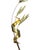Metal Vintage Mid-Century Modern Brass Wheat Wall Sculpture – 29" Tall Botanical Wall Art For Sale - Image 7 of 9