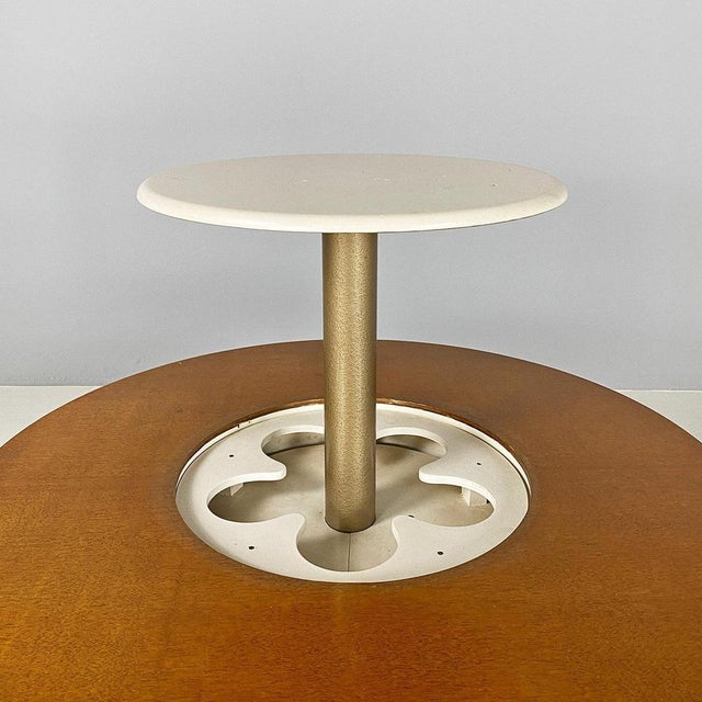 Italian Wood Coffee Table with Bottle Holder, 1960s For Sale - Image 10 of 18