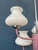 Mid-Century White Opaline Glass Chandelier with Pink Frame For Sale - Image 11 of 13