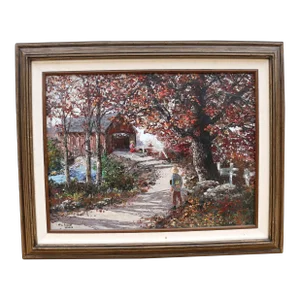 Original Vintage Oil Painting by Robert Lebrón