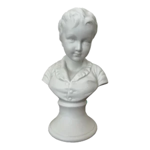 Mid-Century French Bisque Bust of a Young Child