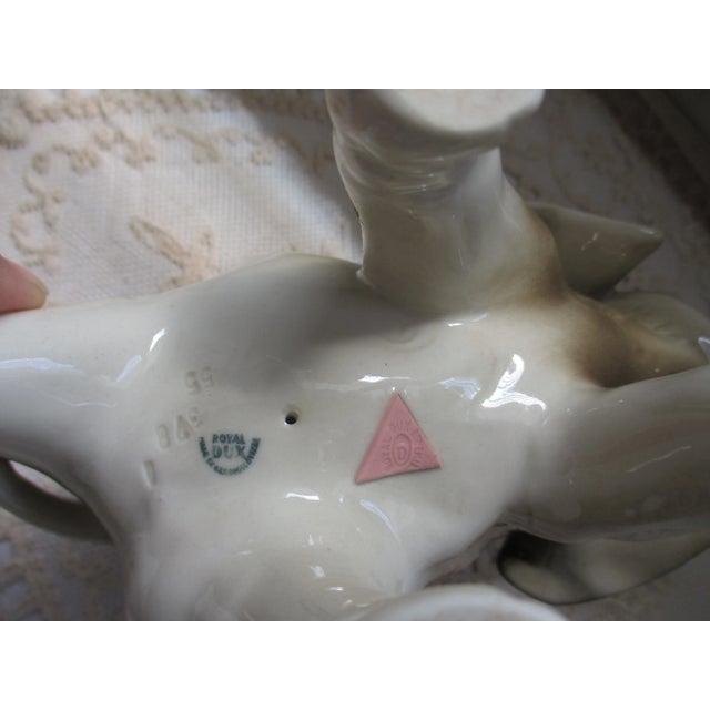 Vintage Royal Dux Amphora Porcelain Charging Elephant For Sale - Image 11 of 12