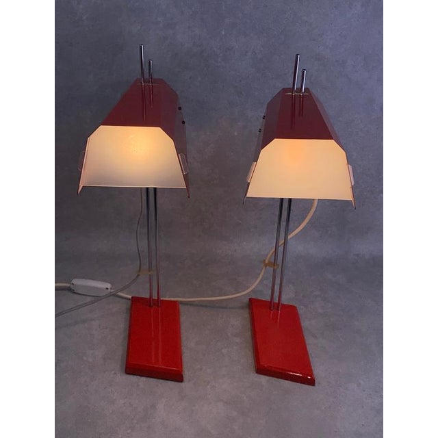 1960s Mid-Century Modern Desk Lamps by Josef Hurka for Lidokov, 1960s, Set of 2 For Sale - Image 5 of 13