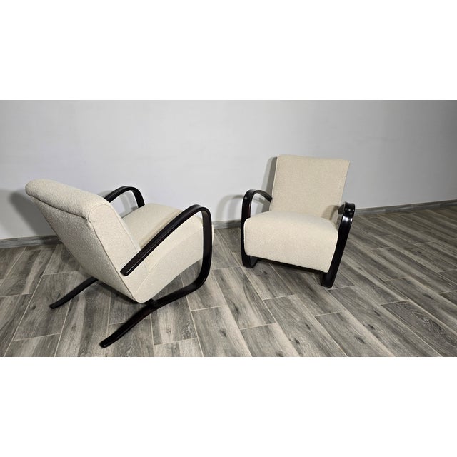 Set of H-269 Armchairs by Jindřich Halabala, 1940s For Sale - Image 4 of 11