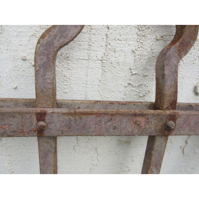 Metal Antique Victorian Iron Gate For Sale - Image 7 of 7