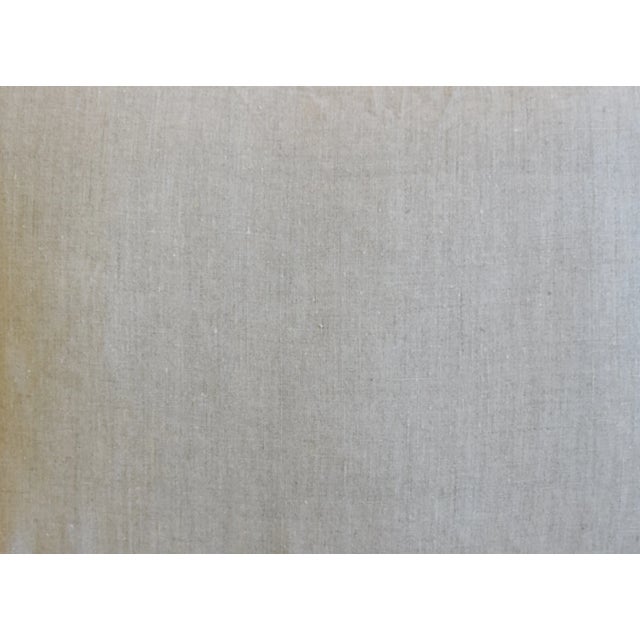 Shabby Chic Belgian Taupe Neutral Linen Feather/Down Pillow 24" X 18" For Sale - Image 3 of 5