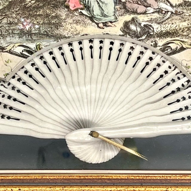 Wood Mid 20th Century French Framed Collotype Print Romantic Courting Couple by Sungott Art Studios New York For Sale - Image 7 of 12