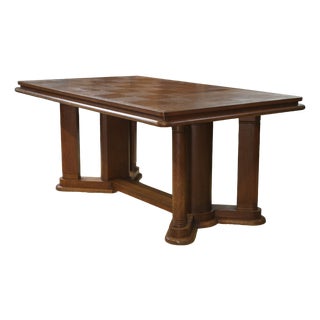 Oak Table in the style of Charles Dudouyt, 1940s For Sale