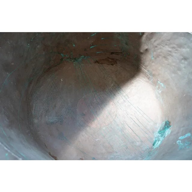 Antique Copper Cauldron with Iron Base & Decorations, 1800s For Sale - Image 9 of 13