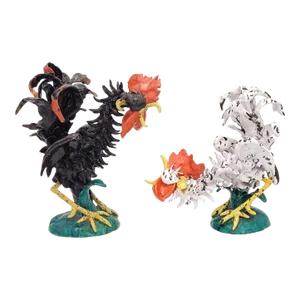 Fosco Martini Pair of Sculptures of Roosters, Italy Circa 1960s
