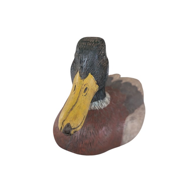 Decorative Mallard Duck Decoy Figurine Signed For Sale - Image 11 of 17