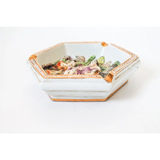 Figurative Vintage Capodimonte Porcelain Ashtray For Sale - Image 3 of 5