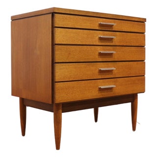 Mid Century Modern Vintage Teak Short Dresser Drawers by White and Newton For Sale