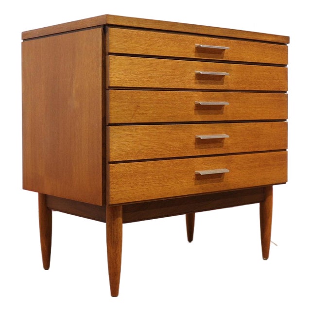 Mid Century Modern Vintage Teak Short Dresser Drawers by White and Newton For Sale