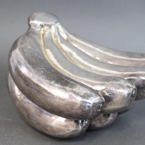 Silver Almazán Silver-Plated Fruit Sculptures of Banana Bunch and Apples, 1970s, Set of 5 For Sale - Image 8 of 18