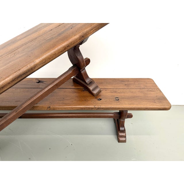 Oak Farm Benches, 1890s, Set of 2 For Sale - Image 15 of 18