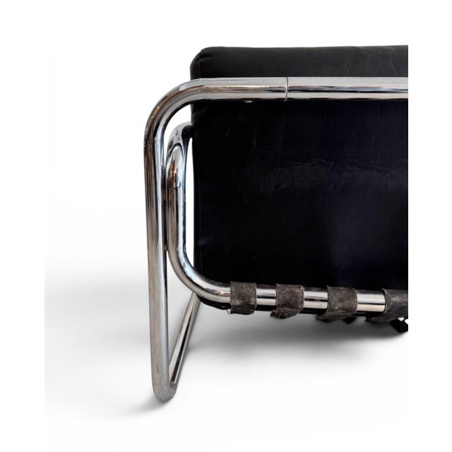 Metal Leather and Chrome T2 Armchairs by Rodney Kinsman for Omk, 1969, Set of 2 For Sale - Image 7 of 12