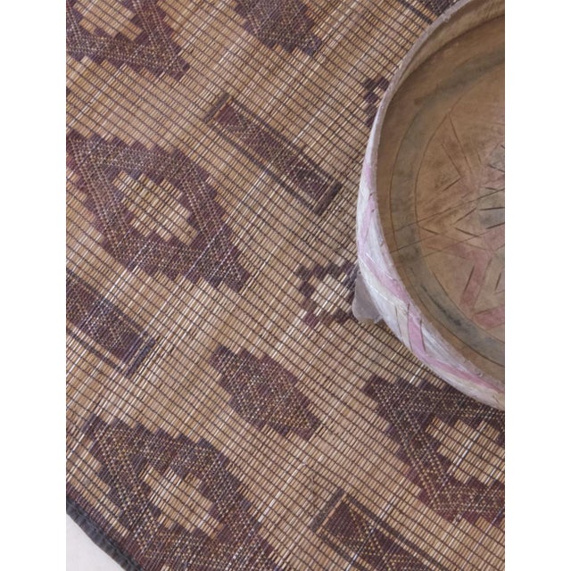 1970s Small Mauritanian Tuareg Mat - 4.8 X 3.8 Ft For Sale - Image 5 of 7