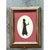 This vintage silhouette portrait presents a captivating study in contrast, with a crisp black profile figure set within a...