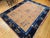 Antique Chinese Peking Rug, Hand-Knotted Wool, Pale Peach, Navy, 9' x 12' For Sale - Image 9 of 18