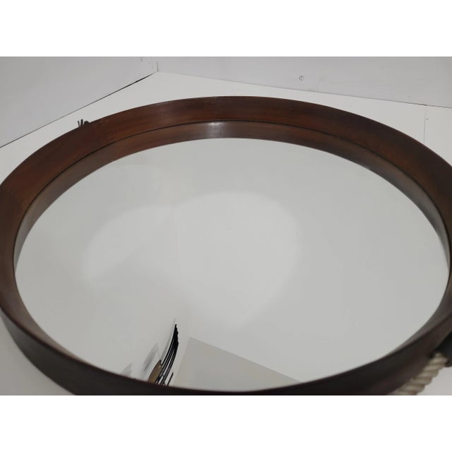 1960s Danish Modern Teak Wall Mirror Attrib. To Luxus For Sale - Image 4 of 9