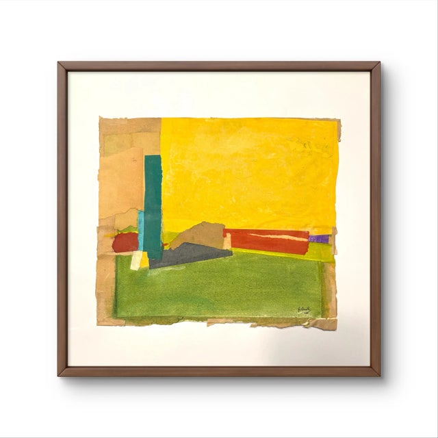 Barbara Beck 1965 Paper and Paint Collage For Sale - Image 4 of 5