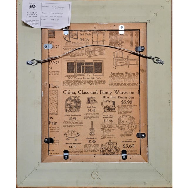 William Franklin Jackson -Female Bathers in a Wooded Lake -Oil Painting For Sale - Image 10 of 10