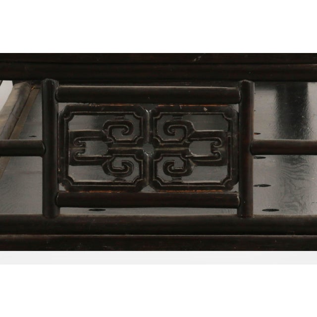 Chinoiserie Vintage Chinese Chinoiserie Fretwork Sofa and Armchair Settee 2 Pieces For Sale - Image 3 of 14