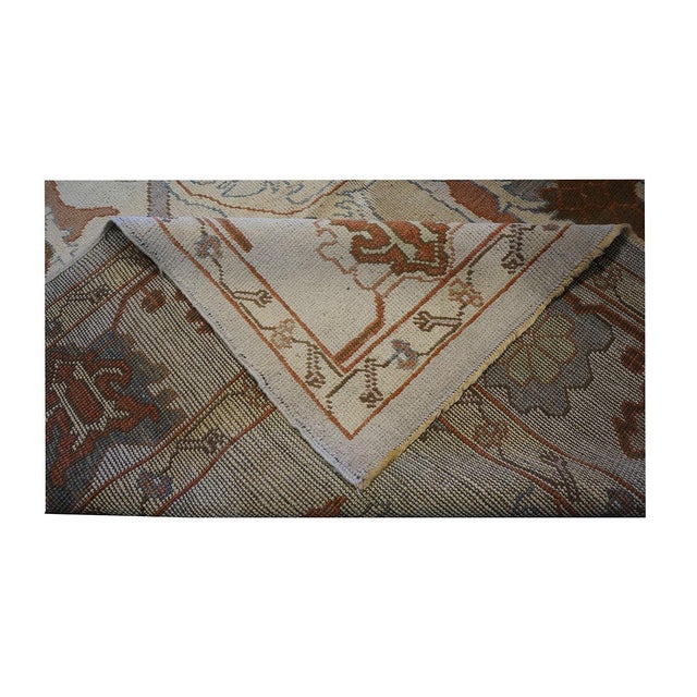 Textile 21st Century Turkish Oushak 9x13 Gray, Ivory & Brown Handmade Wool Area Rug #1140109 For Sale - Image 7 of 7