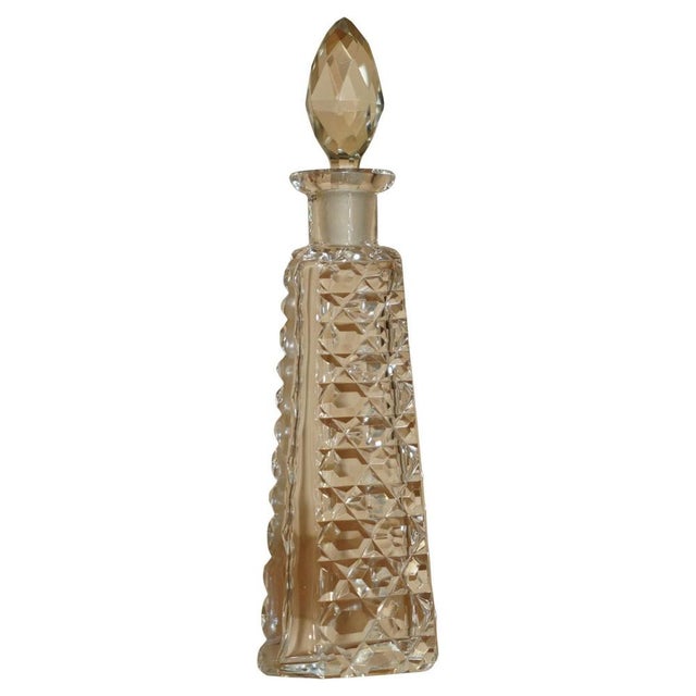Antique Cut Glass Crystal Collectable Dressing Table Perfume Bottle, 1920 For Sale - Image 14 of 14